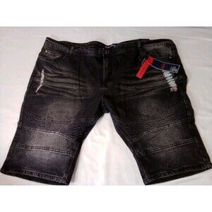 Men's phat Farm Dark‎ Distressed Black Shorts Size 46 New With Tags